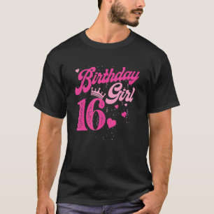 T-shirt 16e anniversaire fille Couronne 16 ans Anniversair