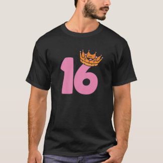 T-shirt 16e Birthday Queen Girls Joyeux Anniversaire