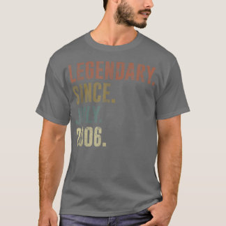 T-shirt 16e Birthday Vintage Legendary Since July 2006
