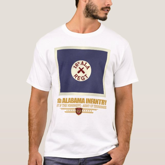 T-shirt 16e infanterie de l'Alabama (f10) (Devant)