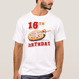 T-shirt 16ème anniversaire Pizza Party