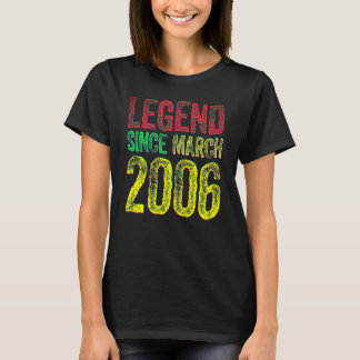 T-shirt 16th Birthday March Born Shirt 16 Years Legend Sin