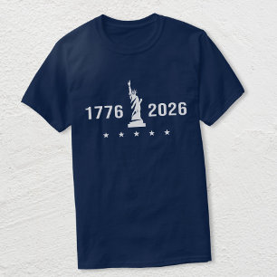 T-shirt 1776 2026   Statue de la Liberté USA 250e annivers
