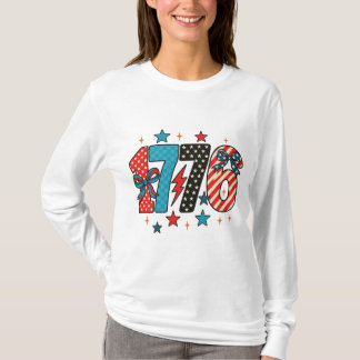 T-shirt 1776 Coquette Patriotic PNG