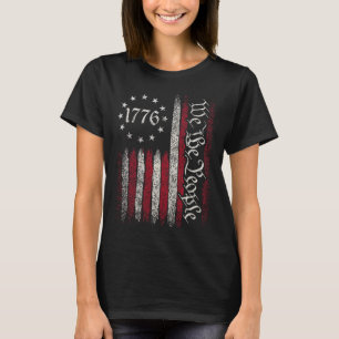 T-shirt 1776 Drapeau Constitution Fête de l'Indépendance A