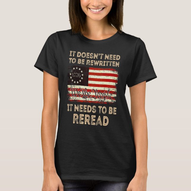 T-shirt 1776 États-Unis Drapeau Nous le peuple qu'il n'a p (Devant)