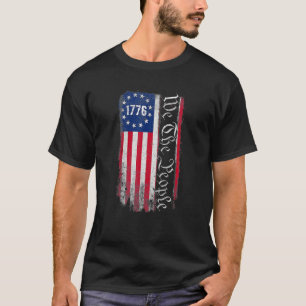 T-shirt 1776 Nous Le Peuple Américain Patriotique Us Drape