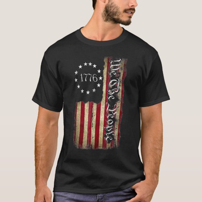 T-shirt 1776 Nous Le Peuple Constitution Patriotique Améri (Devant)