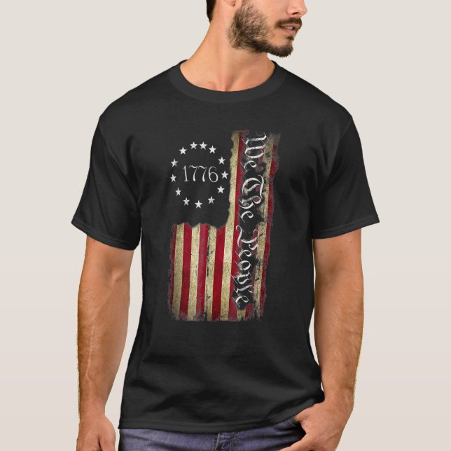 T-shirt 1776 Nous le Peuple Patriotique Constitution Améri (Devant)