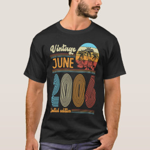 T-shirt 17 Anniversaire Vintage Juin 2006 Filles Garçon