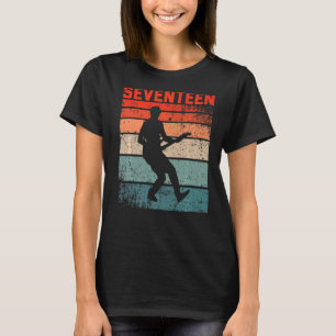 T-shirt 17 Ans 17e Anniversaire Guitare Guitare Joueur Gui