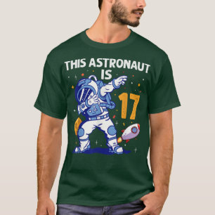 T-shirt 17 Ans Astronaut planète spatiale 17e Anniversaire