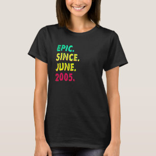 T-shirt 17 Ans Épique Depuis Juin 2005 17e Anniversaire V