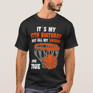 T-shirt 17 Ans Joyeux 17e Anniversaire Bysketbyll 17e Bi