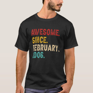 T-shirt 17e anniversaire 17 ans Incroyable depuis février
