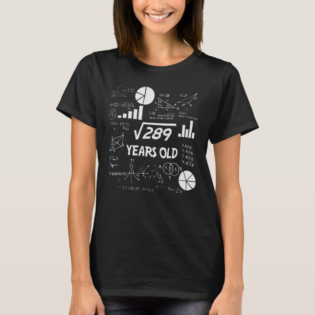 T-shirt 17e anniversaire Carré racine math 17 ans Annivers (Devant)