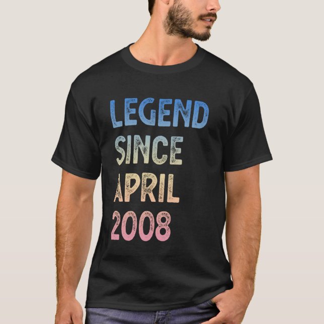 T-shirt 17e anniversaire Garçons Filles Légende depuis avr (Devant)