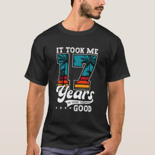 T-shirt 17E Anniversaire Pour Garçons Filles Cadeau 17 Ans