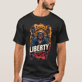 T-shirt 17ème "LIBERTÉ" sur les chaînes brisées en détress