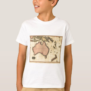 T-shirt 1818 Australasia Map - Australia, Nouvelle-Zélande