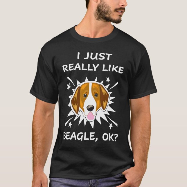 T-shirt 182 J'Aime Vraiment Le Beagle (Devant)