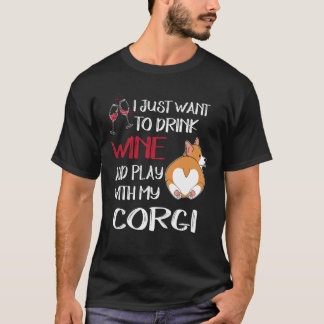 T-shirt 184 Je Veux Juste Boire Du Vin