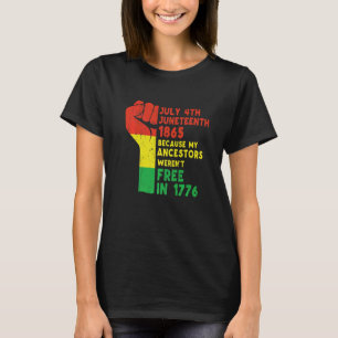 T-shirt 1865 Ancêtres noirs afro-américains F