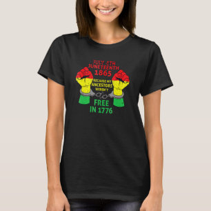 T-shirt 1865 au 18 juin, parce que mes ancêtres noirs Amér