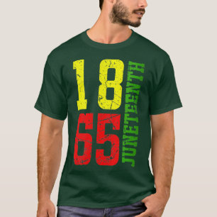 T-shirt 1865 Fière de l'indépendance afro-américaine