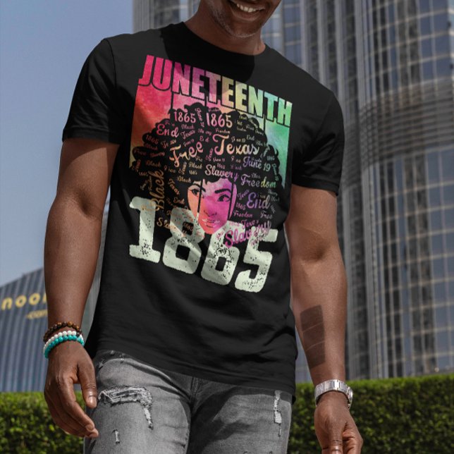T-shirt 1865 Liberté noire afro-américaine (Créateur téléchargé)