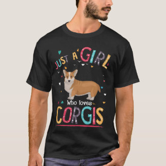 T-shirt 186 Juste Une Fille Qui Aime Le Corgi