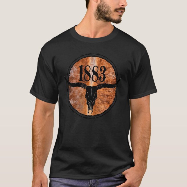 T-shirt 1883 Taureau du Boho de Yellowstone 1 (Devant)