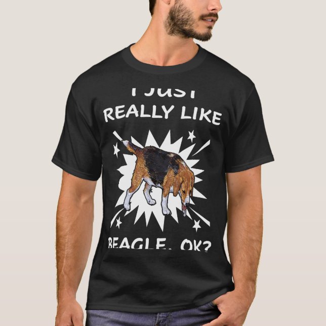 T-shirt 189 J'Aime Vraiment Le Beagle (Devant)