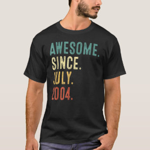 T-shirt 18 Ans Awesome Depuis Juillet 2004 18 Ans