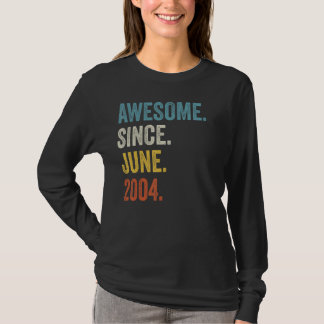 T-shirt 18 Ans Awesome Depuis Juin 2004 18e Anniversaire