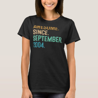 T-shirt 18 Ans Awesome Depuis Septembre 2004 18th Bir