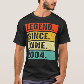 T-shirt 18 Ans Légende depuis Juin 2004 18e Anniversaire