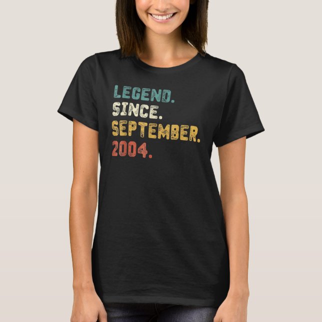 T-shirt 18 Ans Légende depuis septembre 2004 18e Bir (Devant)