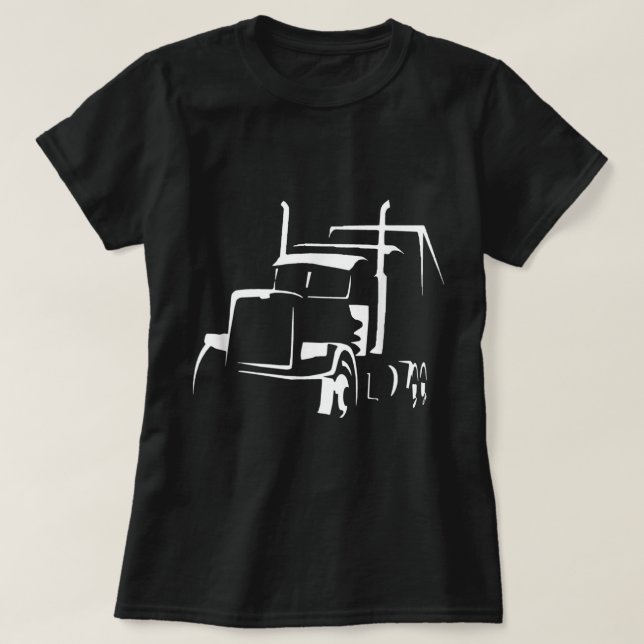 T-shirt 18 Chemise semi-remorque pour les conducteurs de c (Design devant)