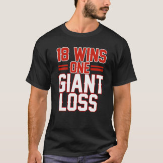 T-SHIRT 18 GAGNE 1 CHEMISE DE FOOTBALL DE NEW YORK PERTE 1