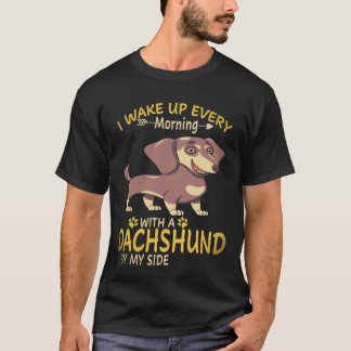 T-shirt 18 Je me réveille chaque matin avec un dachshund à