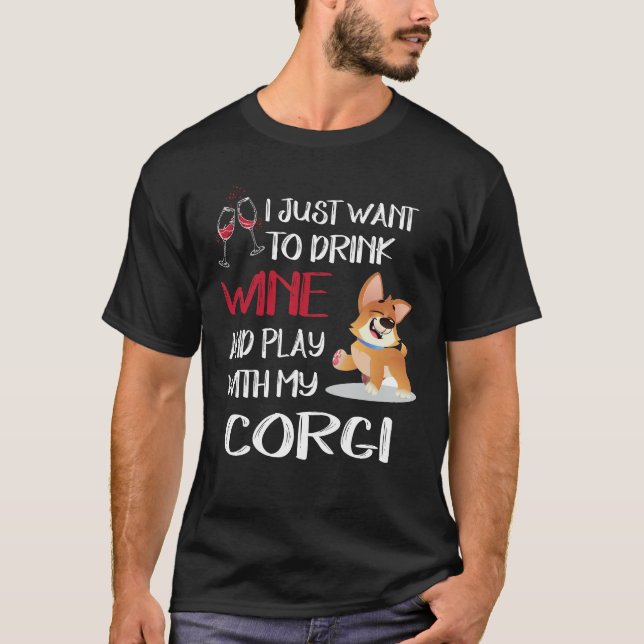 T-shirt 18 Je Veux Juste Boire Du Vin (Devant)
