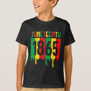 T-shirt 18 juin 1865 Drip African American Men Femmes Ki