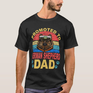 T-shirt 18 Promu au rang de papa berger allemand Berger al