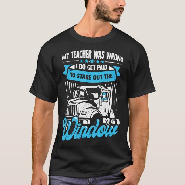 T-shirt 18 Wheeler for a Truck Driver (Devant)