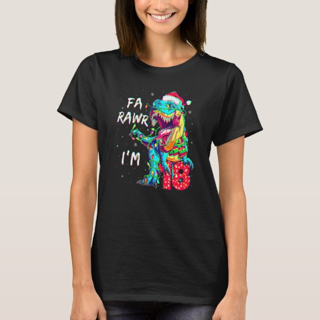 T-shirt 18 Years Old Fa Rawr I'm 18 Dinosaur 18th Birthday (Devant)