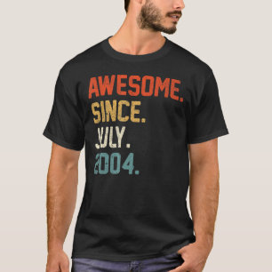 T-shirt 18e anniversaire 18 ans stupéfiant depuis juillet