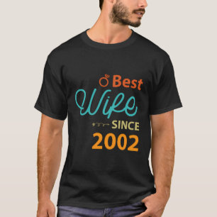 T-shirt 18E Anniversaire Mariage Femme Cadeau Depuis 2002