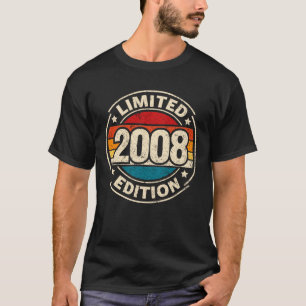 T-shirt 18e anniversaire Vintage 2008 Édition limitée 18