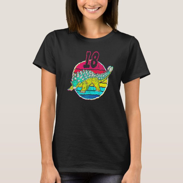 T-shirt 18th Birthday I Ankylosaurus Magniventris I Family (Devant)